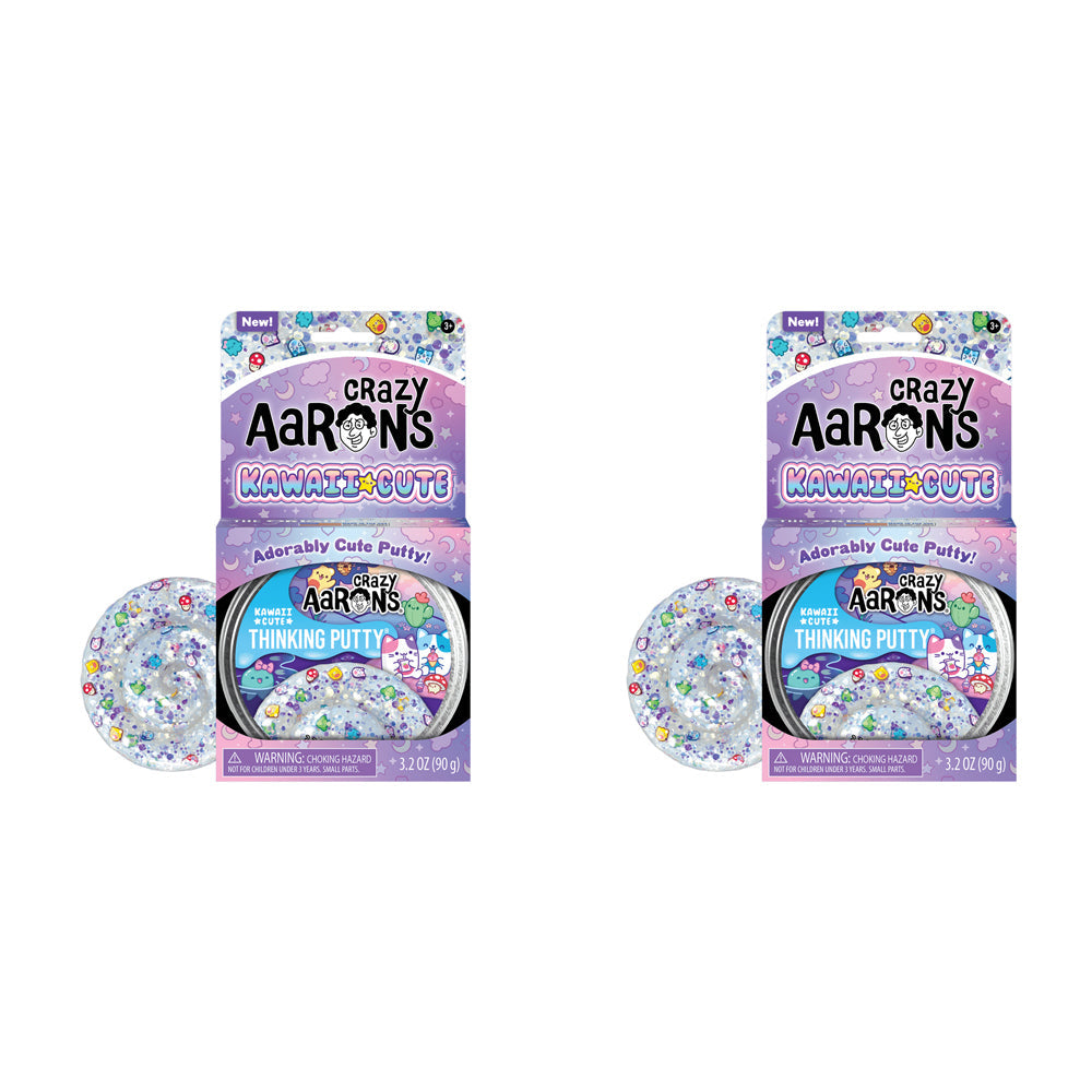 Crazy Aarons Thinking Putty Kawaii Cute Trendsetters Kids Play Toy 10cm 3y+ (2 Pack)