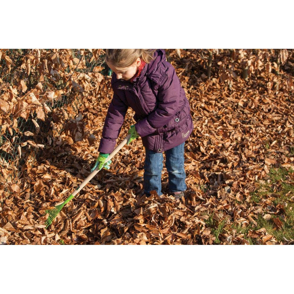 Esschert Design Kids/Children's Lawn Rake Pretend Play Gardening Toy Green (2 Pack) — image 4