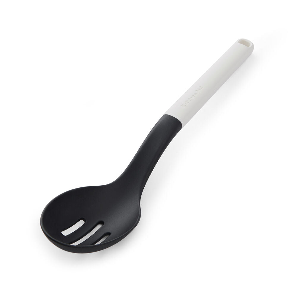 Kitchenaid Porcelain White Classic Slotted Nylon Cooking Spoon/Kitchen Utensil