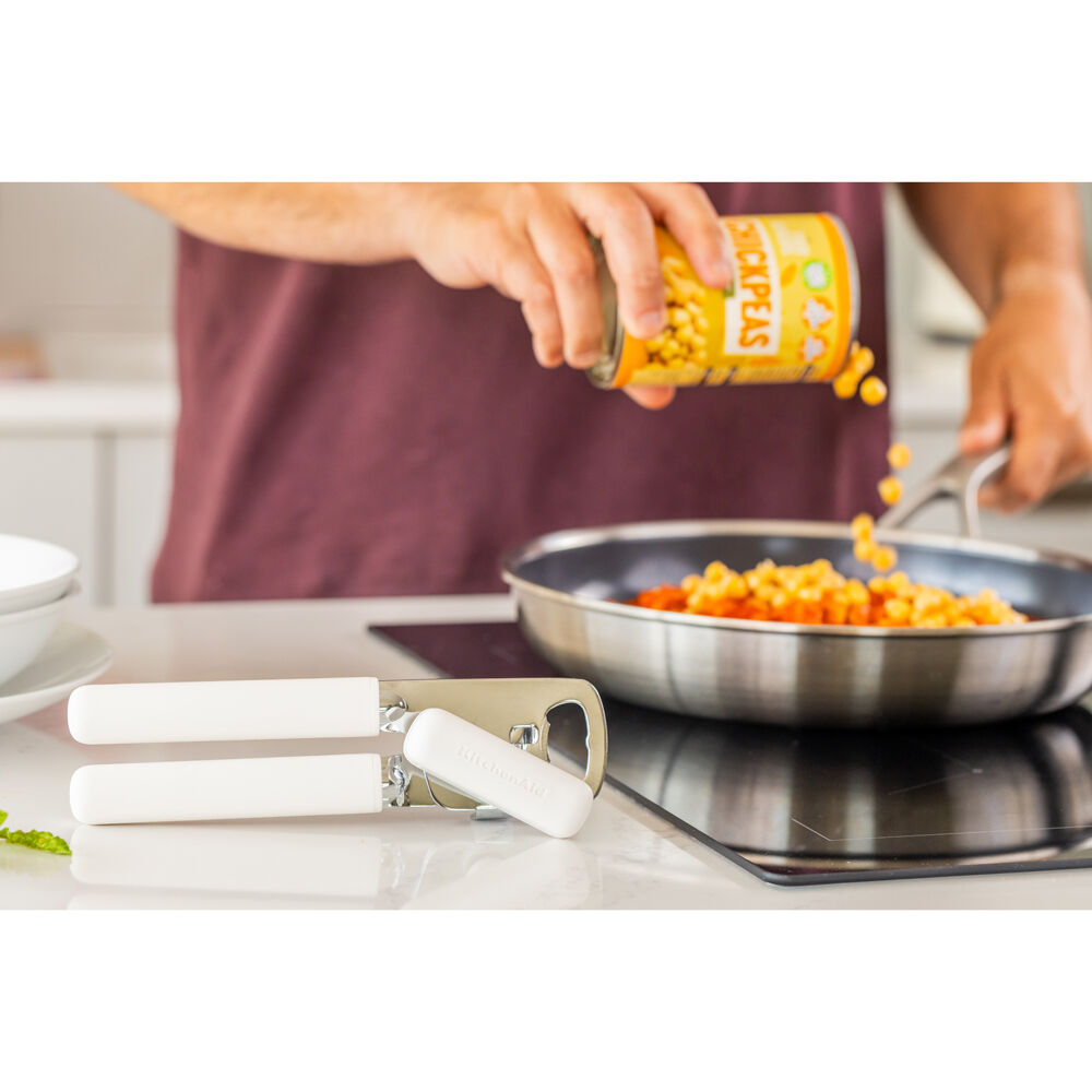 Kitchenaid Porcelain White Classic Multifunction Can Opener/Tool w/Bottle Opener — image 4