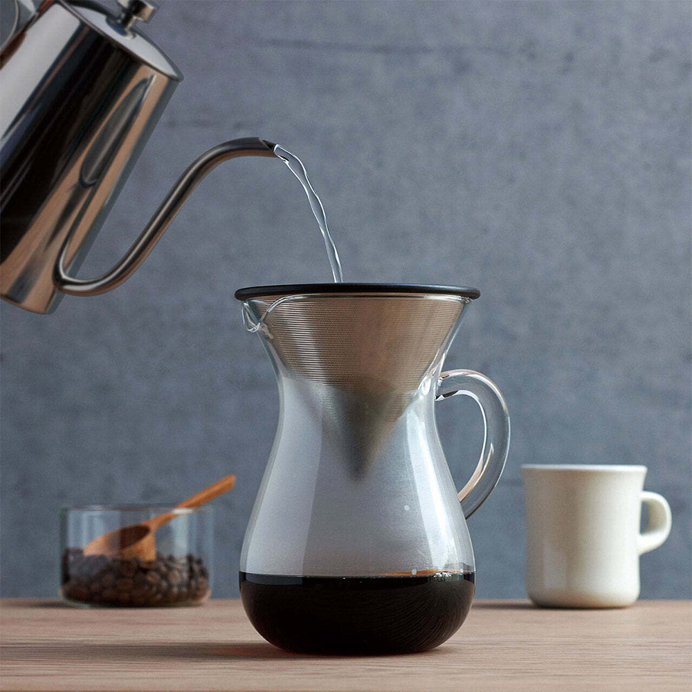 Kinto SCS-02 Clear Coffee Glass Carafe Jug S/S Filter/Holder Brew Set (3 Pieces) — image 2