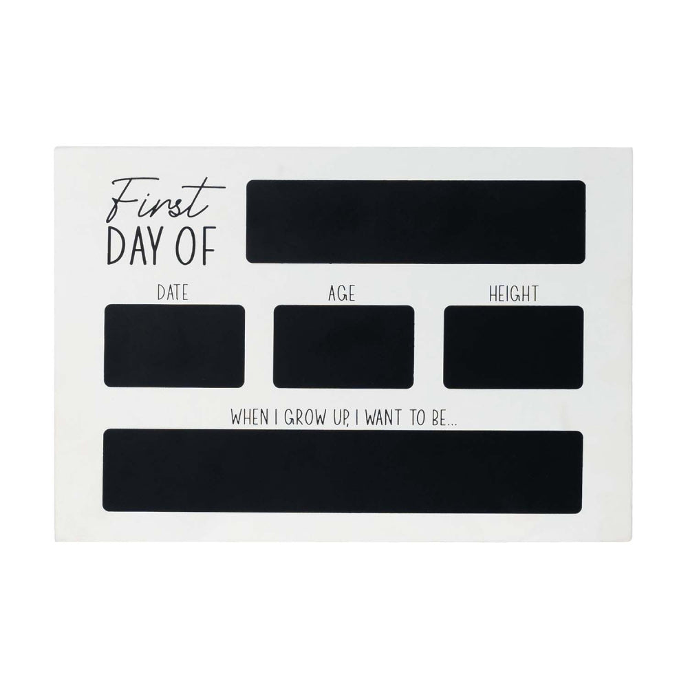 Splosh Kids By Splosh Children First Day of School Blackboard 31x21cm Black/WHT
