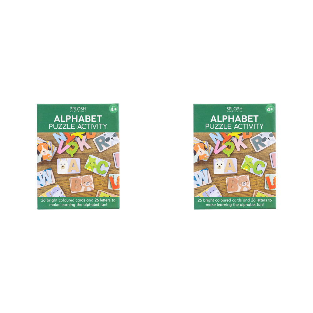 Splosh 26pc Kids By Splosh Alphabet Puzzle Activity Educational Learning Cards 4y+ (2 Pack)