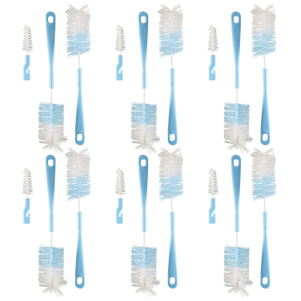 Kemasi Multipurpose Durable Bottle Brushes Home Bathroom Kitchen Cleaning (18 Pieces)