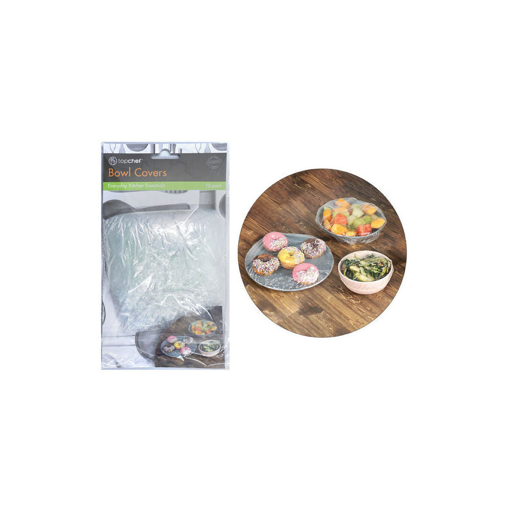 Topchef Round Disposable Bowl Covers Set 5-25cm Clear Assorted (10 Pieces) — image 2