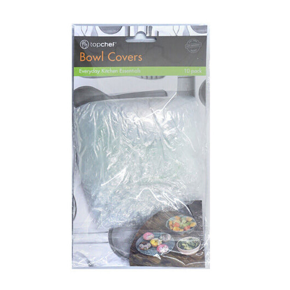 Topchef 10pc Topchef Round Disposable Bowl Covers Set 5-25cm Clear Assorted (12 Pack) — image 2