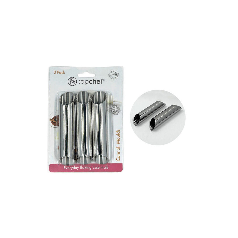 Topchef Stainless Steel Cannoli Moulds Baking Utensil Set Silver (3 Pieces) — image 2