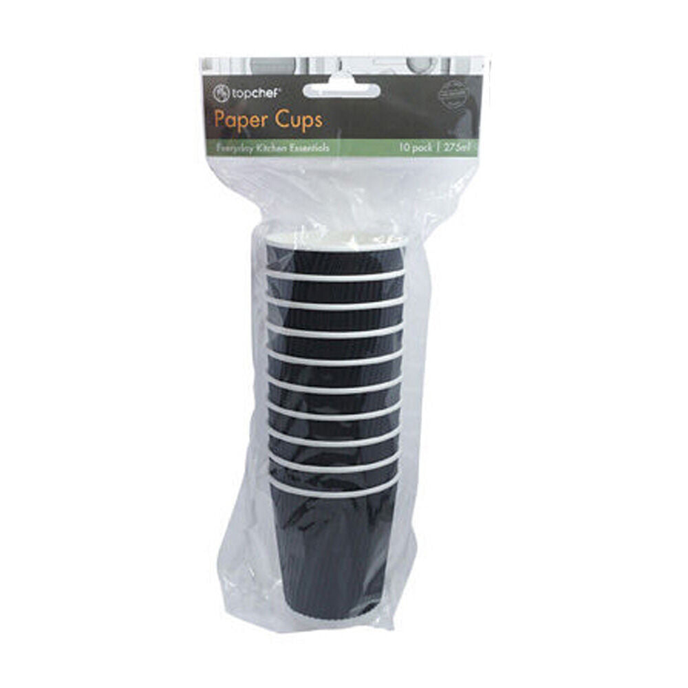 Topchef 10pc Topchef Disposable Paper Drinking Cups 275ml/8oz Assorted (24 Pack) — image 2
