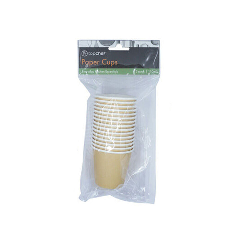 Topchef 15pc Topchef Disposable Paper Drinking Cups 110ml/4oz Assorted (12 Pack) — image 2