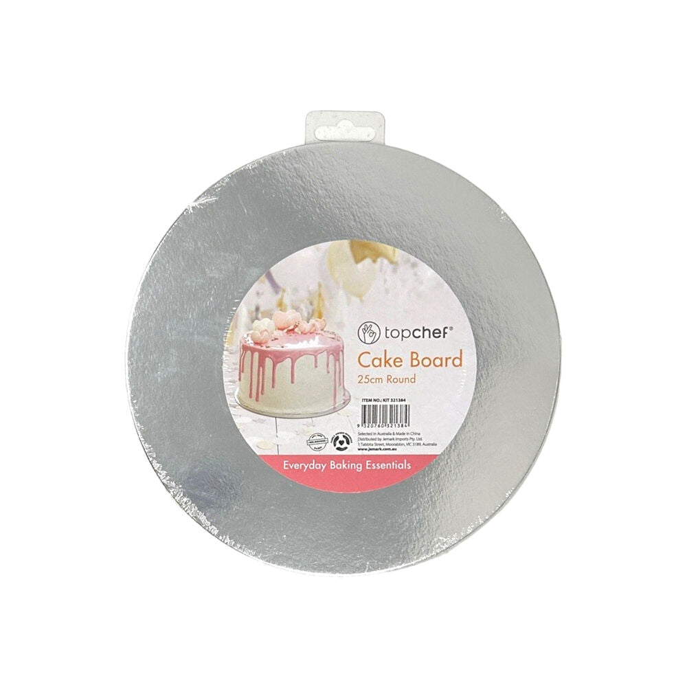 Topchef Round Cake Board/Base Home/Kitchen Baking Pastry Accessory Grey 25cm