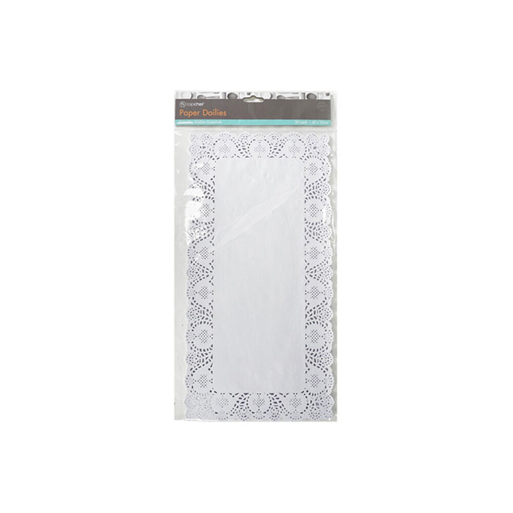 Topchef 30pc TopChef Large Paper Doilies Disposable Placemats/Coasters 32x22cm Asstd (12 Pack) — image 3