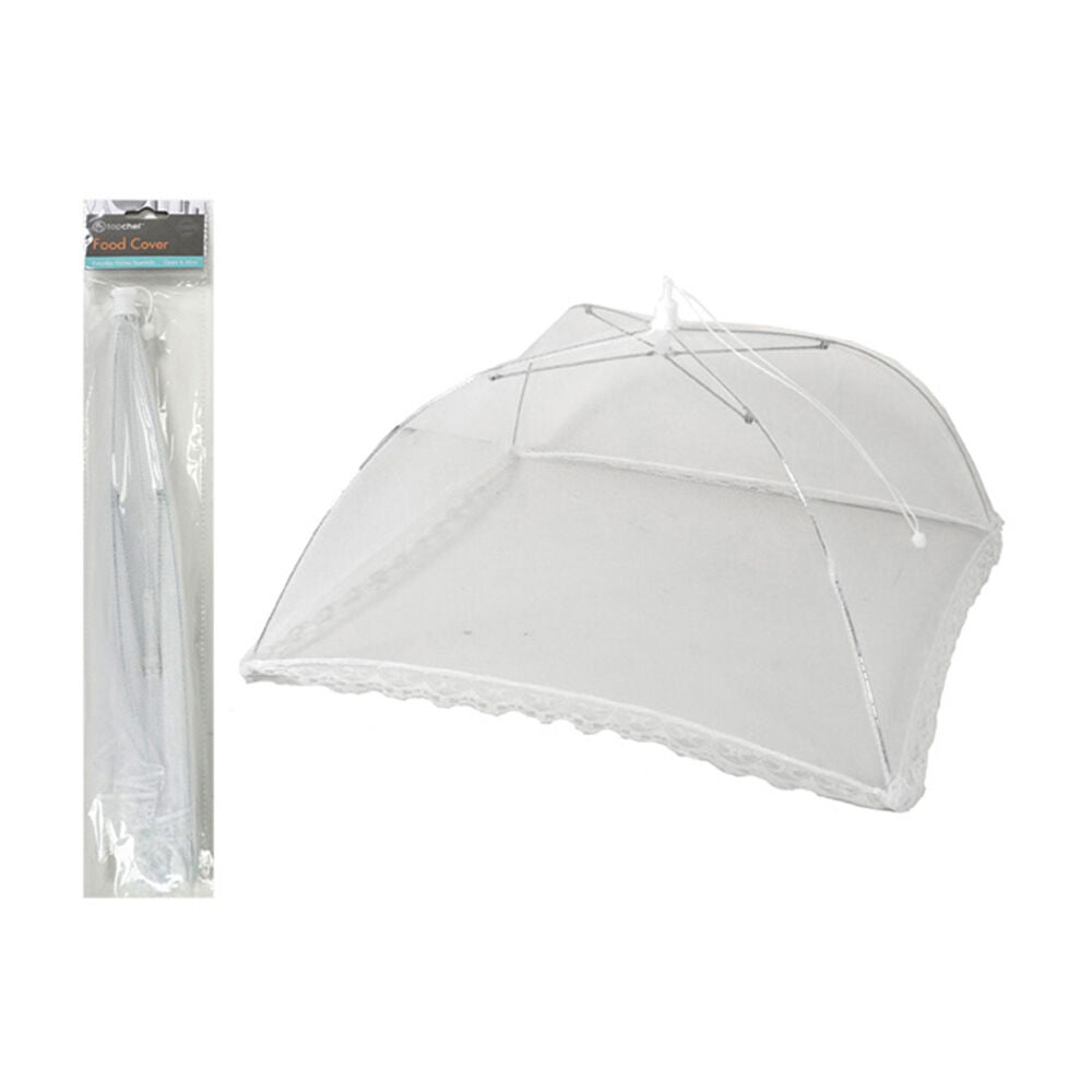 Topchef Plastic Mesh Indoor/Outdoor Food Cover Screen Tent 45x45cm White — image 2