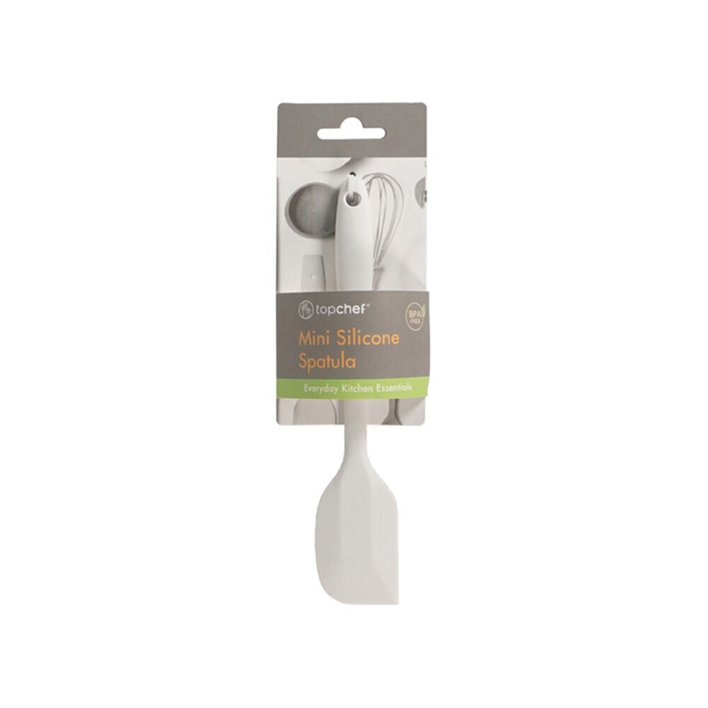 Topchef Compact Non Stick Mini Silicone Spatula Flexible Scrapper White