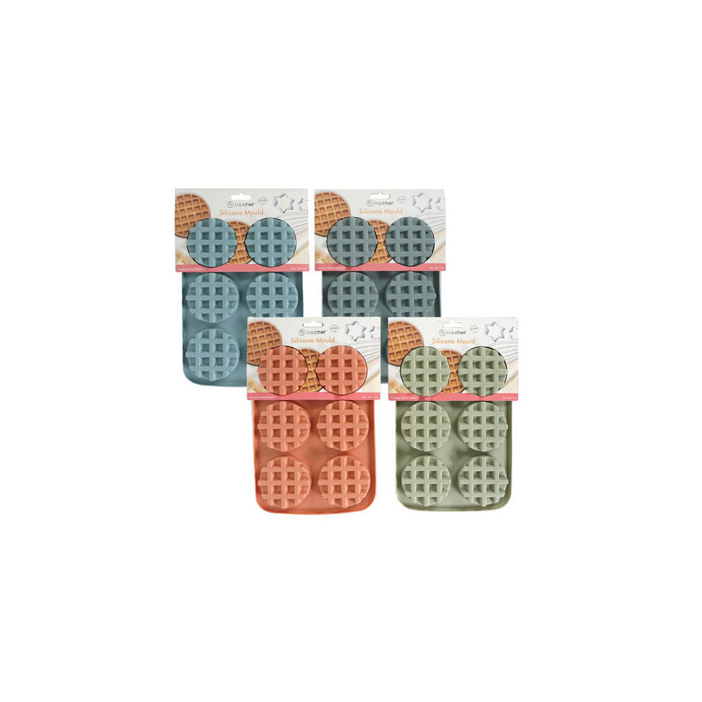 Topchef Silicone Heat Resistant Waffle Mould 25.5x18cm Assorted (6 Pieces) — image 2