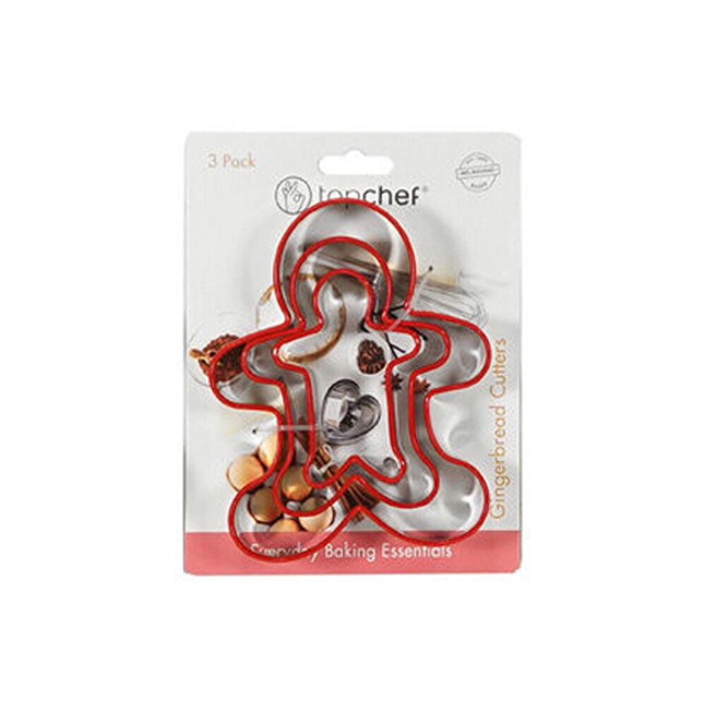 Topchef Stainless Steel Ginger Bread Cutters Baking Set Assorted (3 Pieces)