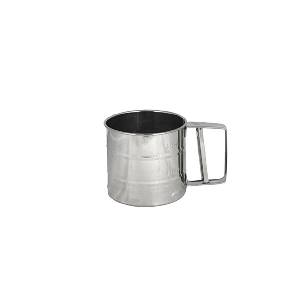 Topchef Stainless Steel 3 Cup Flour Crank Handle Sifter Kitchen Baking Tool
