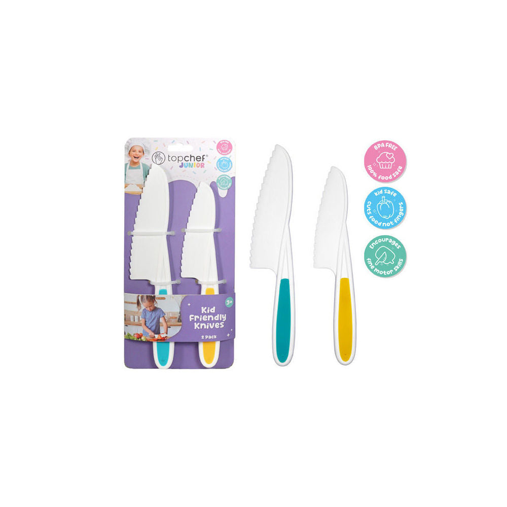 Topchef Kids Friendly Silicone Cutting Kitchen Knives Multicoloured (2 Pieces) — image 2