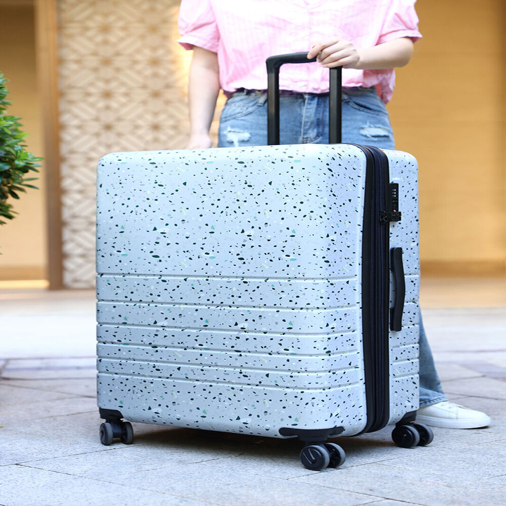 Kate Hill 76x36cm White Suitcase Lightweight Terrazzo Large Travel Luggage — image 7