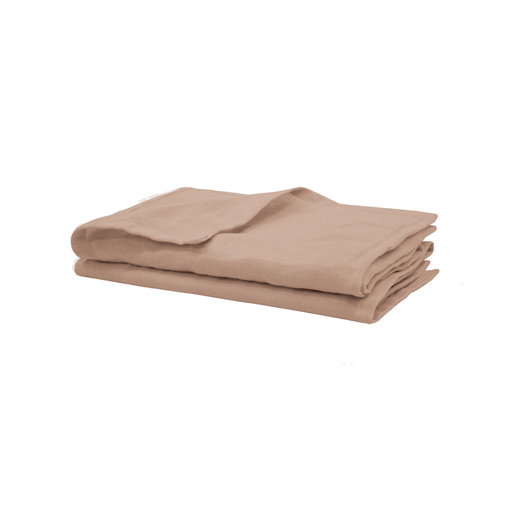 Bambury Home Decor Tableware Linen Napkin Set 45x45cm Tea Rose Woven (2 Pieces)
