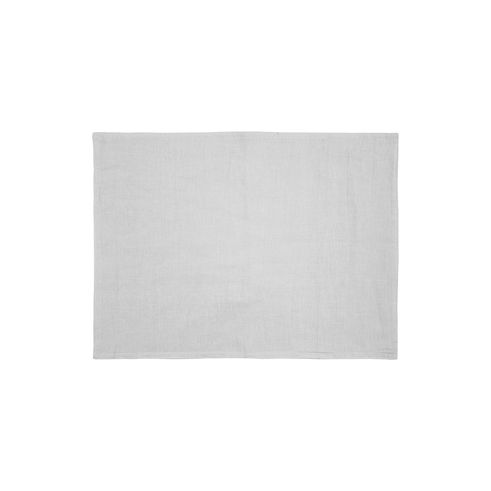 Bambury Tableware/Dinnerware Linen Placemat 33x45cm Silver Home Decor