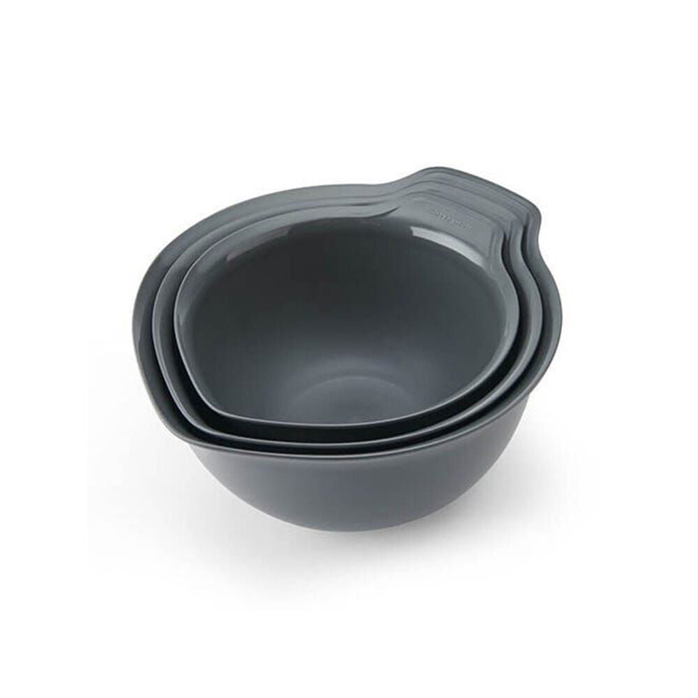 Kitchenaid Non-Slip Cooking Utensil Mixing Bowls Sleeved Charcoal Grey (3 Pieces)