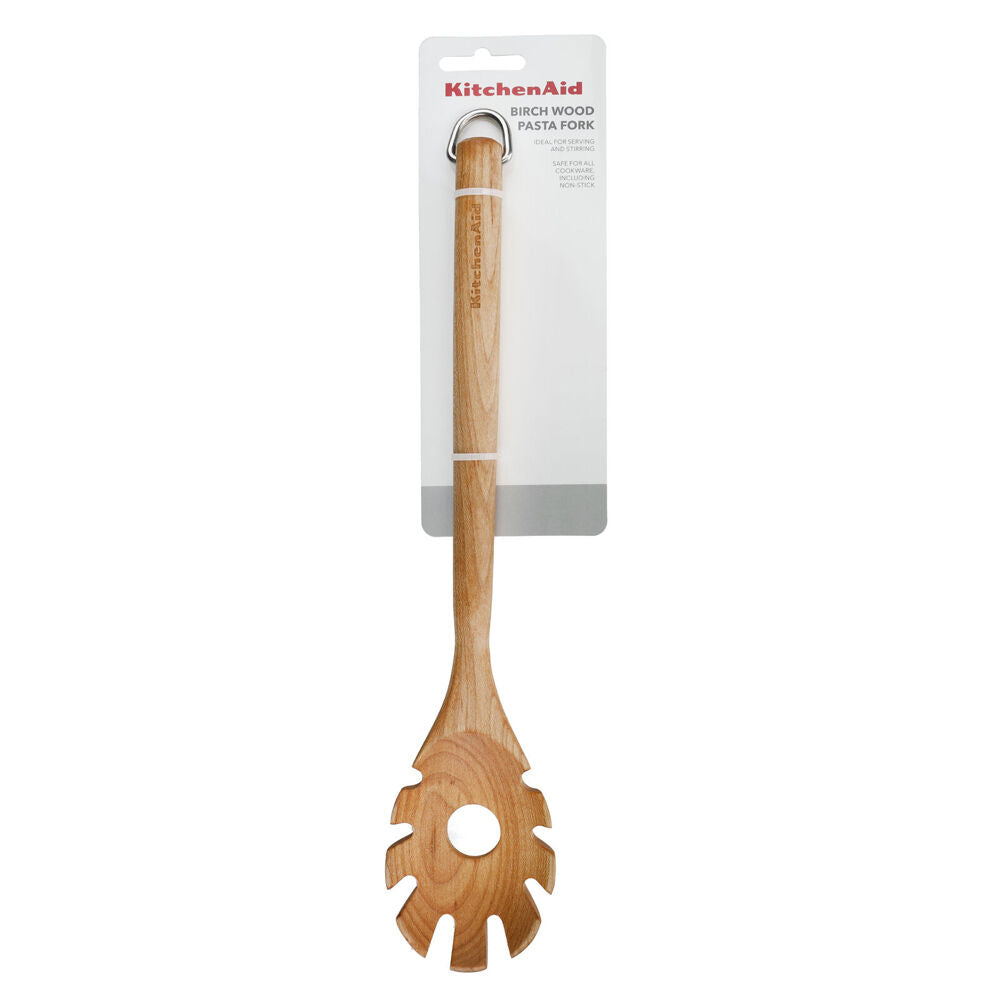 Kitchenaid Birchwood Pasta Server Wooden Cooking Kitchen Utensil Serving Tool — image 2