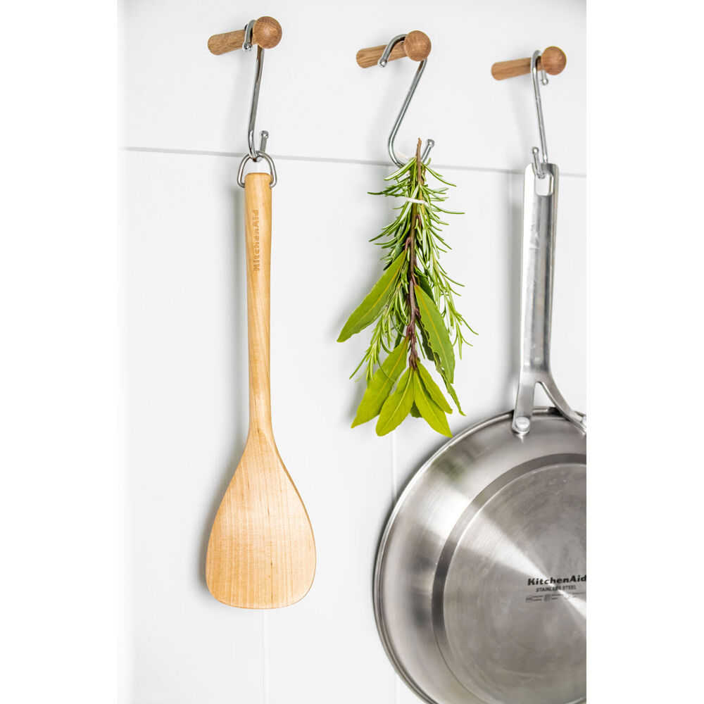 Kitchenaid Birchwood Short Turner Wooden Cooking/Kitchen Utensil w/Hanging Loop — image 5