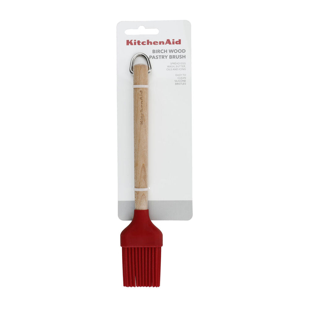 Kitchenaid Empire Red Birchwood Handle Pastry Brush Silicon Cooking Utensil — image 2