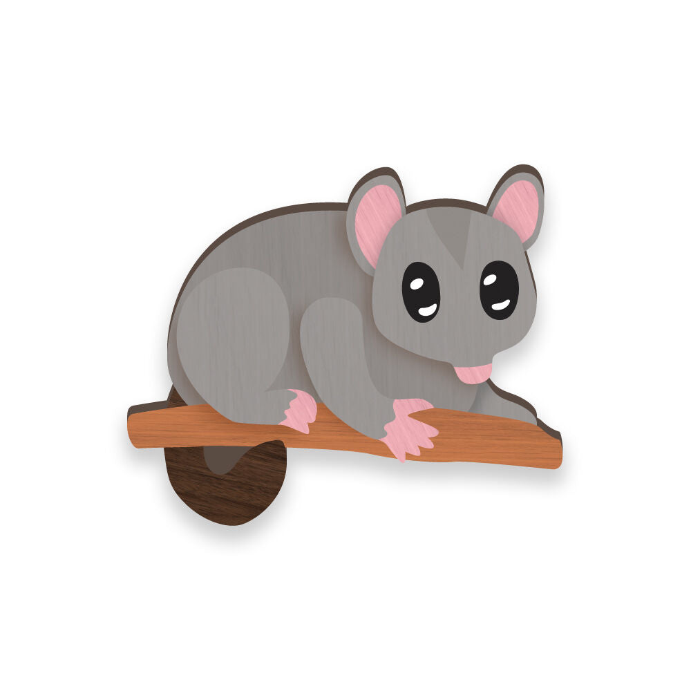 LMD Possum Handmade Animal Wood Ref Magnet Fridge Kitchen Home Decor (6 Pieces) — image 2