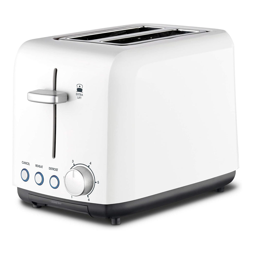 Kambrook 2 Slice 900W Wide Slot Plastic Toaster/Toast/Bread/Loaf KTA120WHT White — image 2