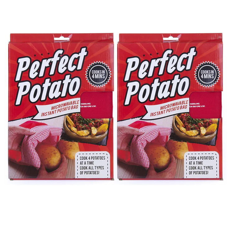 Uniwide Perfect Baked Potato Instant Microwave Bag Cooker Bread Washable/Reusable (2 Pack)