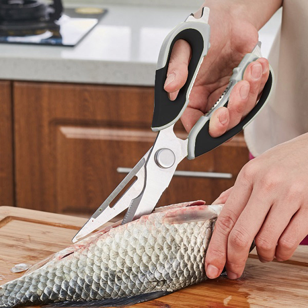 Unbranded Kitchen 7-in-1 Stainless Steel Super Scissors - Black — image 4