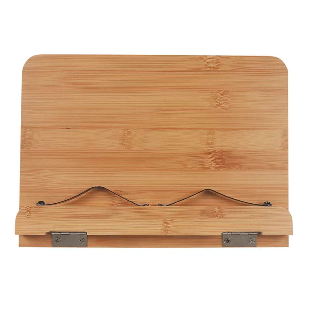 Unbranded Bamboo 28x20cm Adjustable Stand Holder Organiser Rack for Book/iPad Tablet Brown — image 4