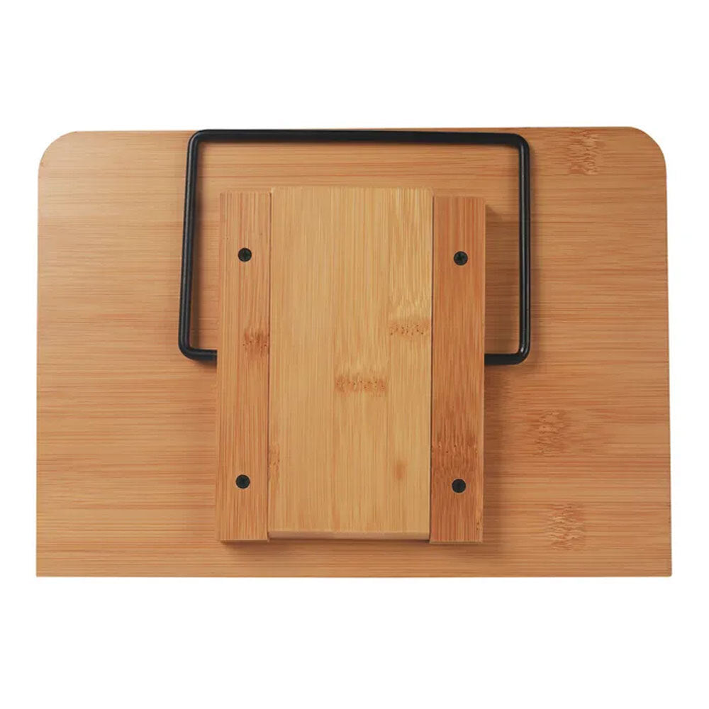 Unbranded Bamboo 28x20cm Adjustable Stand Holder Organiser Rack for Book/iPad Tablet Brown — image 2