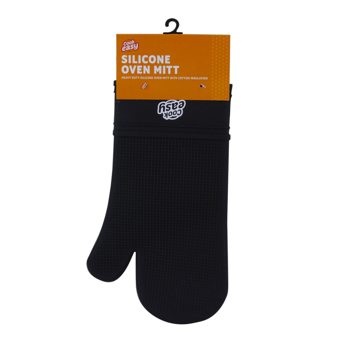 Cook Easy Silicone Heat Resistant Oven Mitt Kitchen Cooking/Baking Gloves Black — image 2