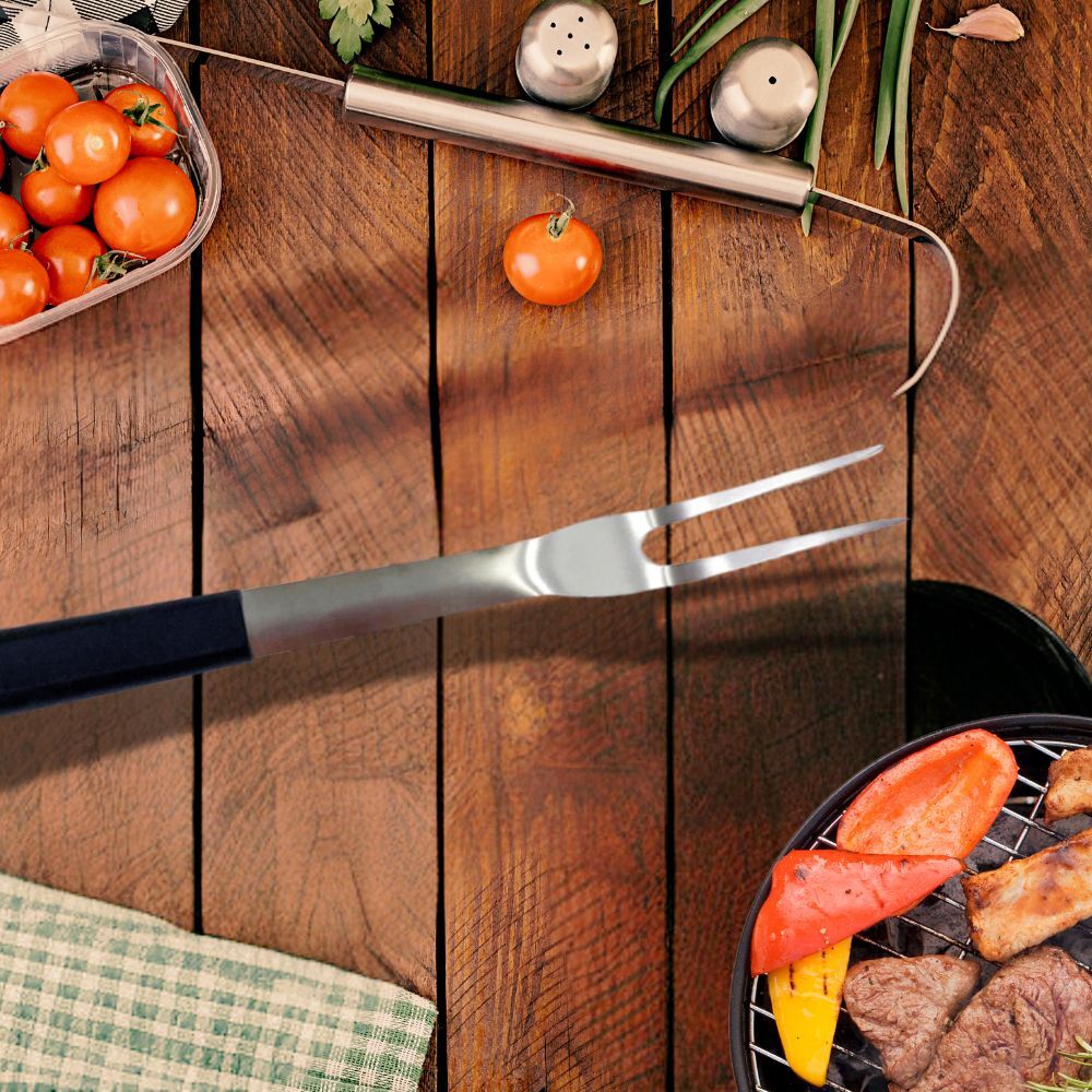 Urban Kitchen BBQ Fork Stainless Steel w/ TPR Handle 40x4x3cm Heavy Duty — image 3