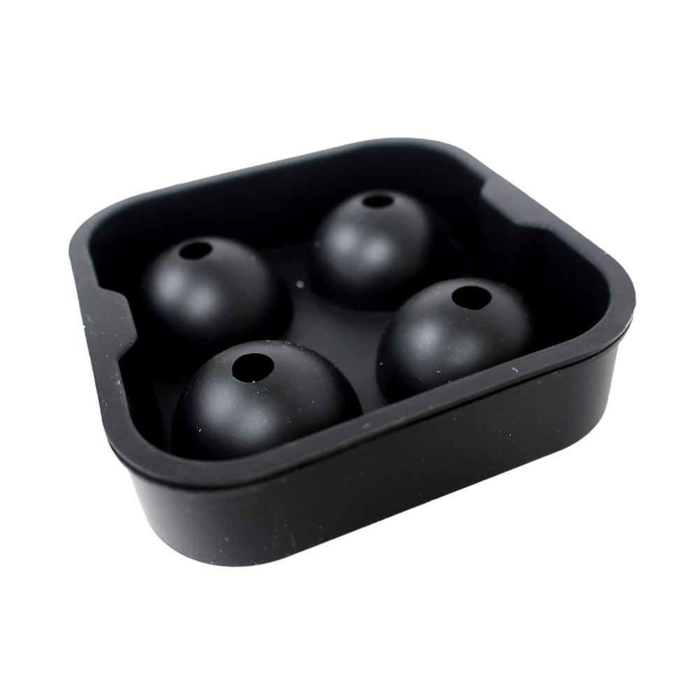 Urban Kitchen Round Silicone Ice Tray 4 Cubes & Storage Easy Release 11.5x11.5cm