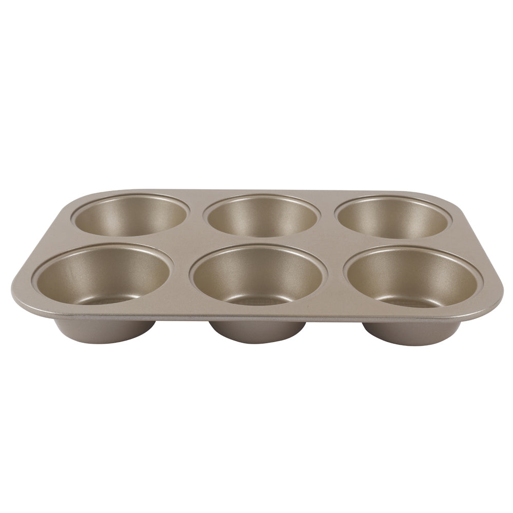 Urban Kitchen Rose Gold 6 Cup Muffin Tray Premium Bakeware Muffins 32x22cm