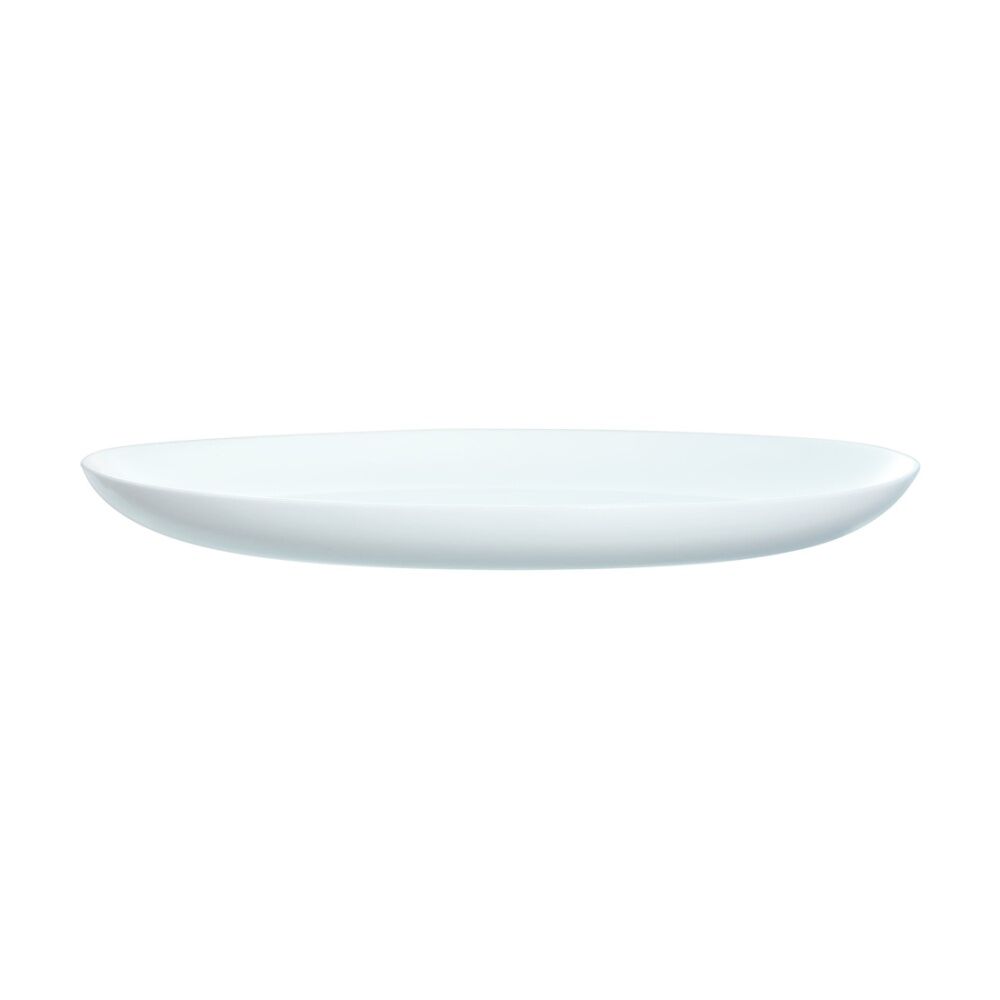Luminarc Diwali Oval Platter 33x25x1cm Opal Glass Serveware White