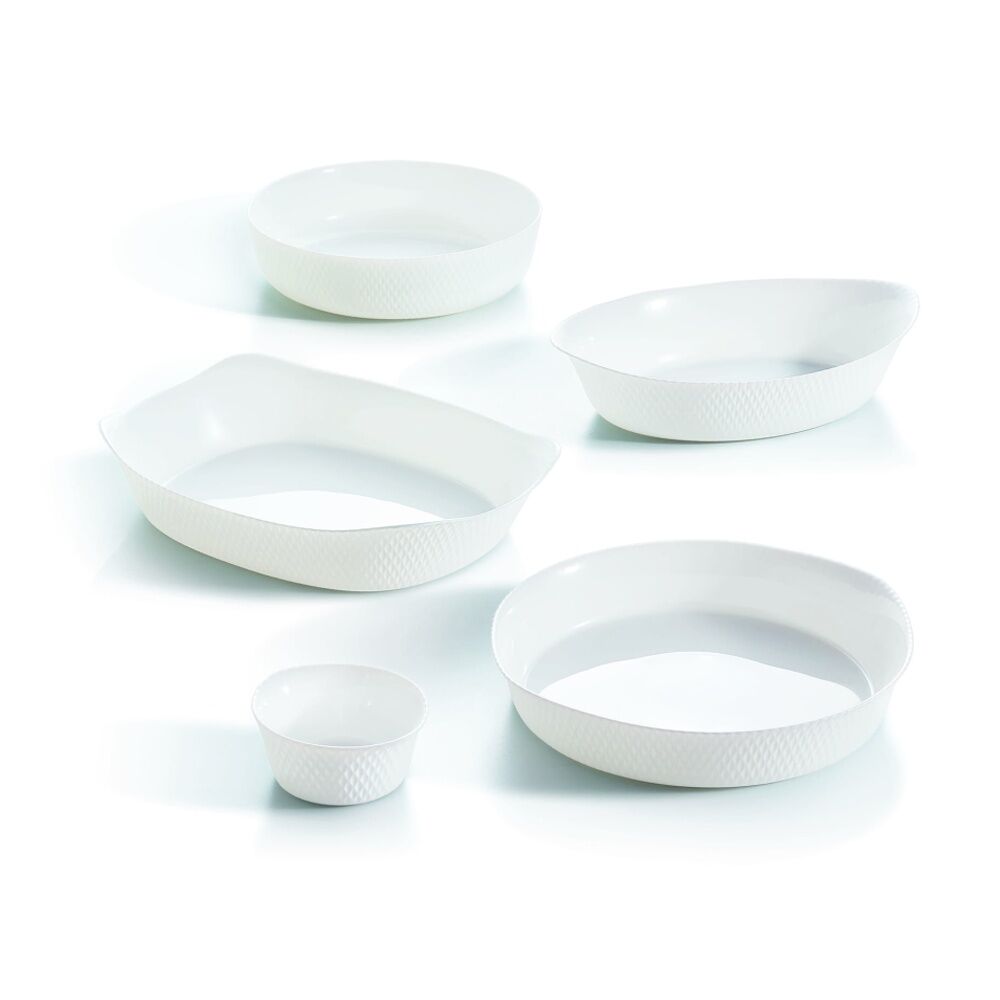 Luminarc Smart Wavy Oval Baking Dish 32x20cm Bakeware Opal Glass White (2 Pack) — image 7