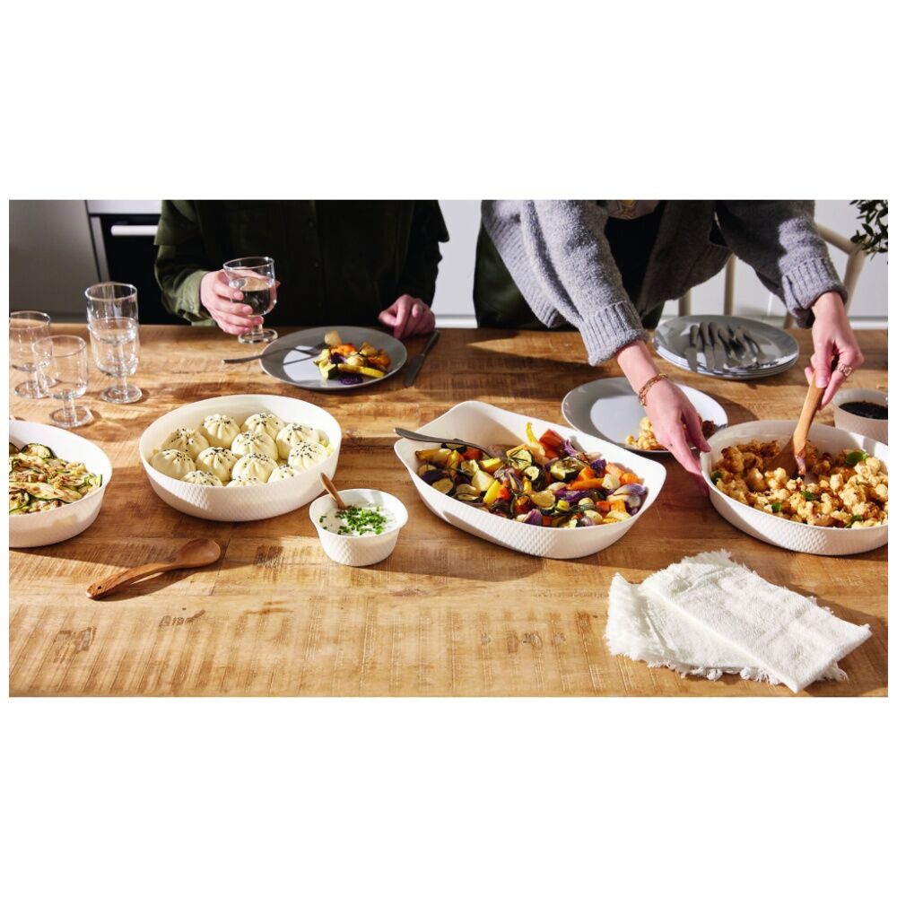 Luminarc Smart Wavy Round Baking Dish 26x7cm Bakeware Opal Glass White (2 Pack) — image 8