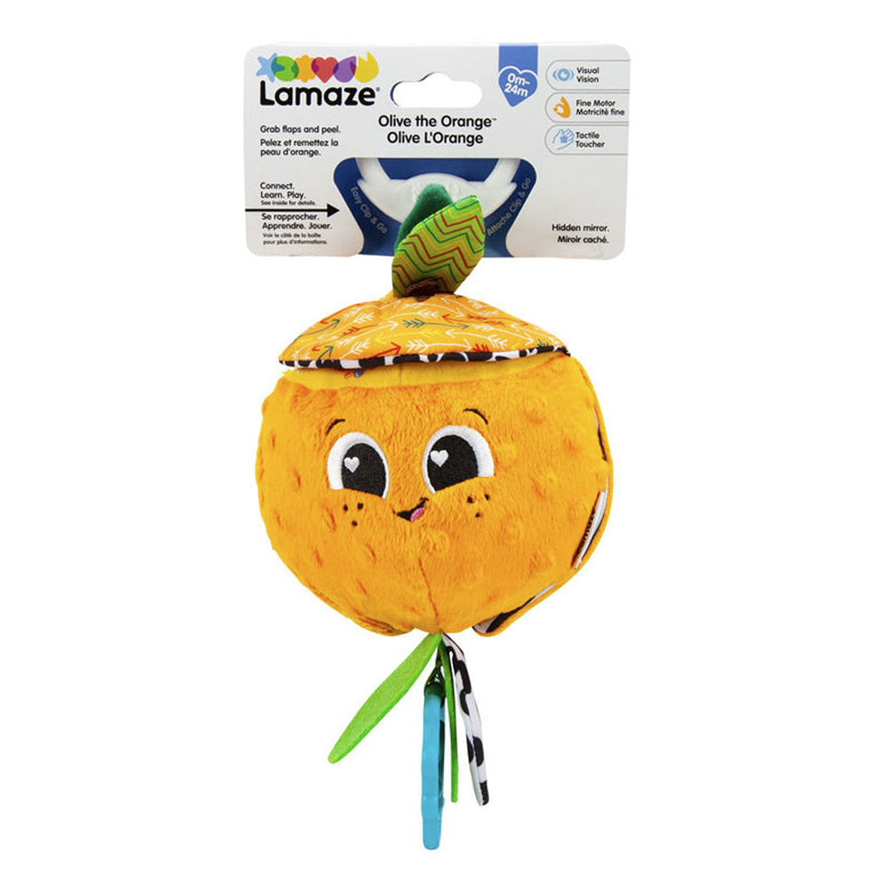 Lamaze Olive The Orange Clip & Go Baby/Toddler/Infant Soft Chew Toy 0-24m+ — image 2