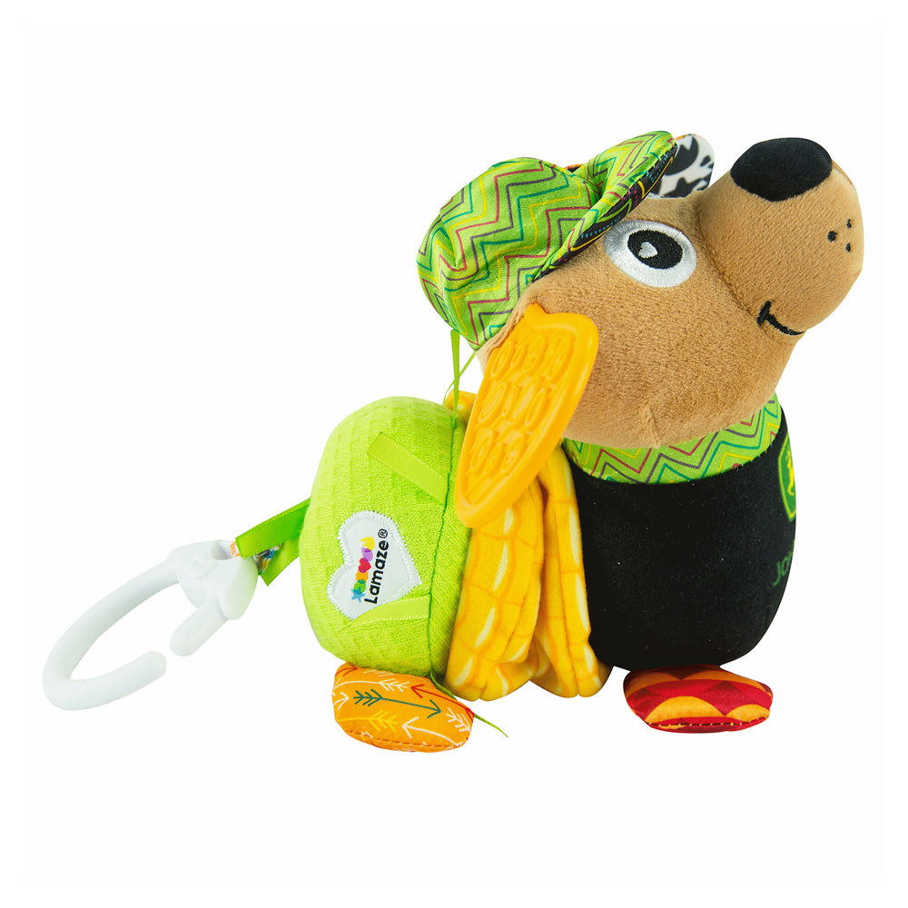 Lamaze John Deere Corn E Dog Clip & Go 13cm Plush Crinkle Sounds Toy Baby 0m+ — image 2