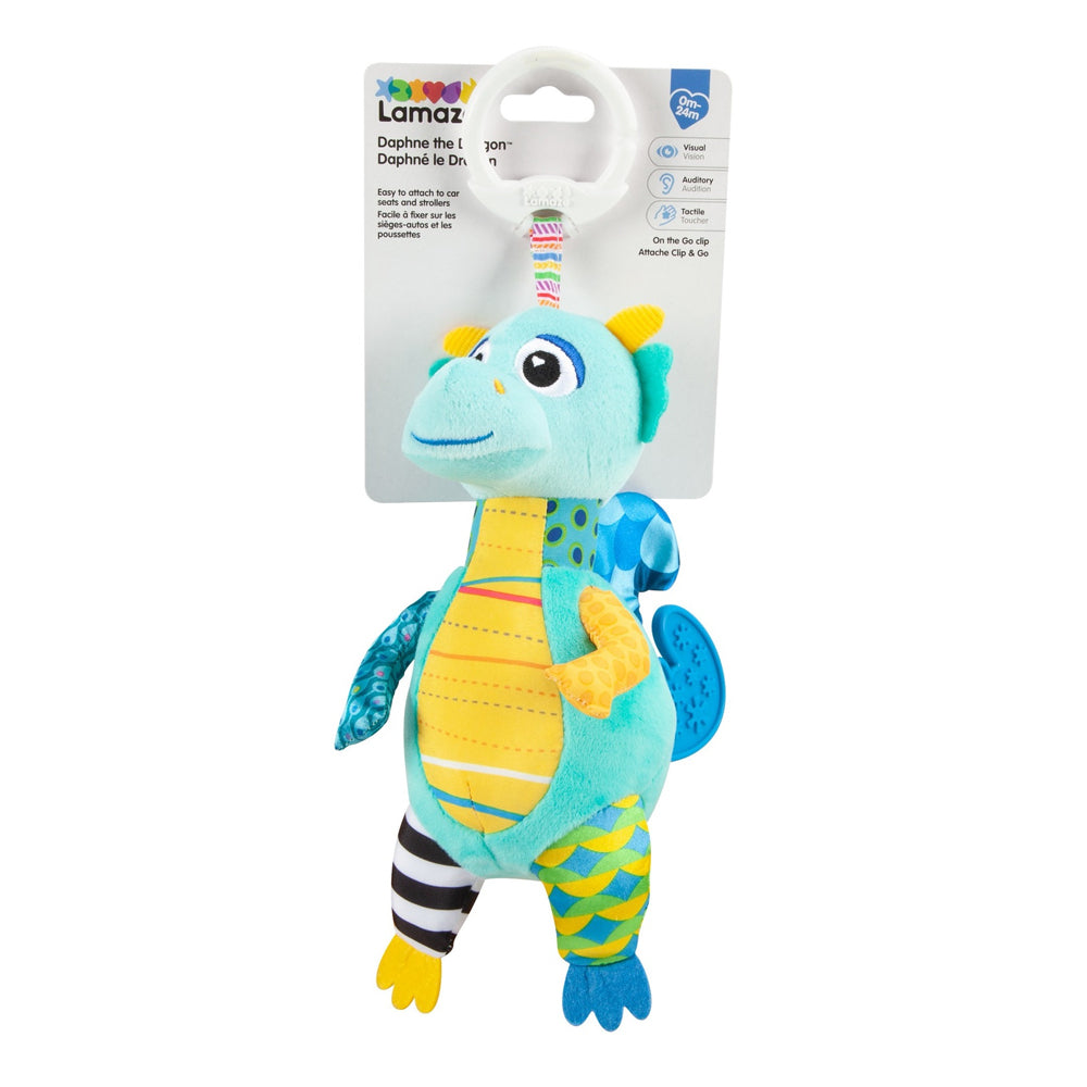 Lamaze Daphne The Dragon Clip & Go 30cm Plush Crinkle Interactive Toy Baby 0m+ — image 2