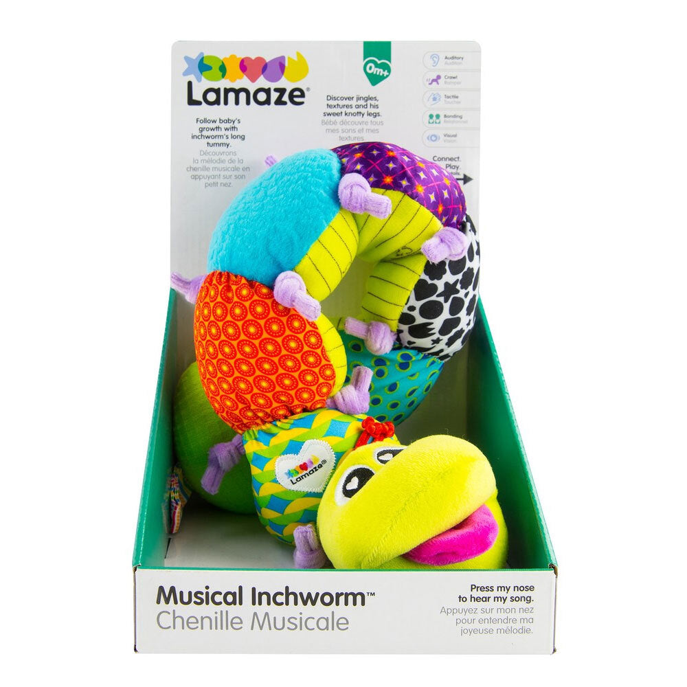 Lamaze Musical Inchworm Jingle Sound Baby/Kids Soft Plush Play Cuddle Toy 0m+ — image 2