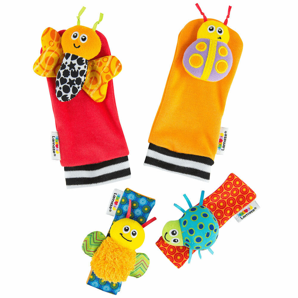 Lamaze Gardenbug Insect Foot Finder & Wrist Rattle Set Baby/Kids Infant Toy 0m+