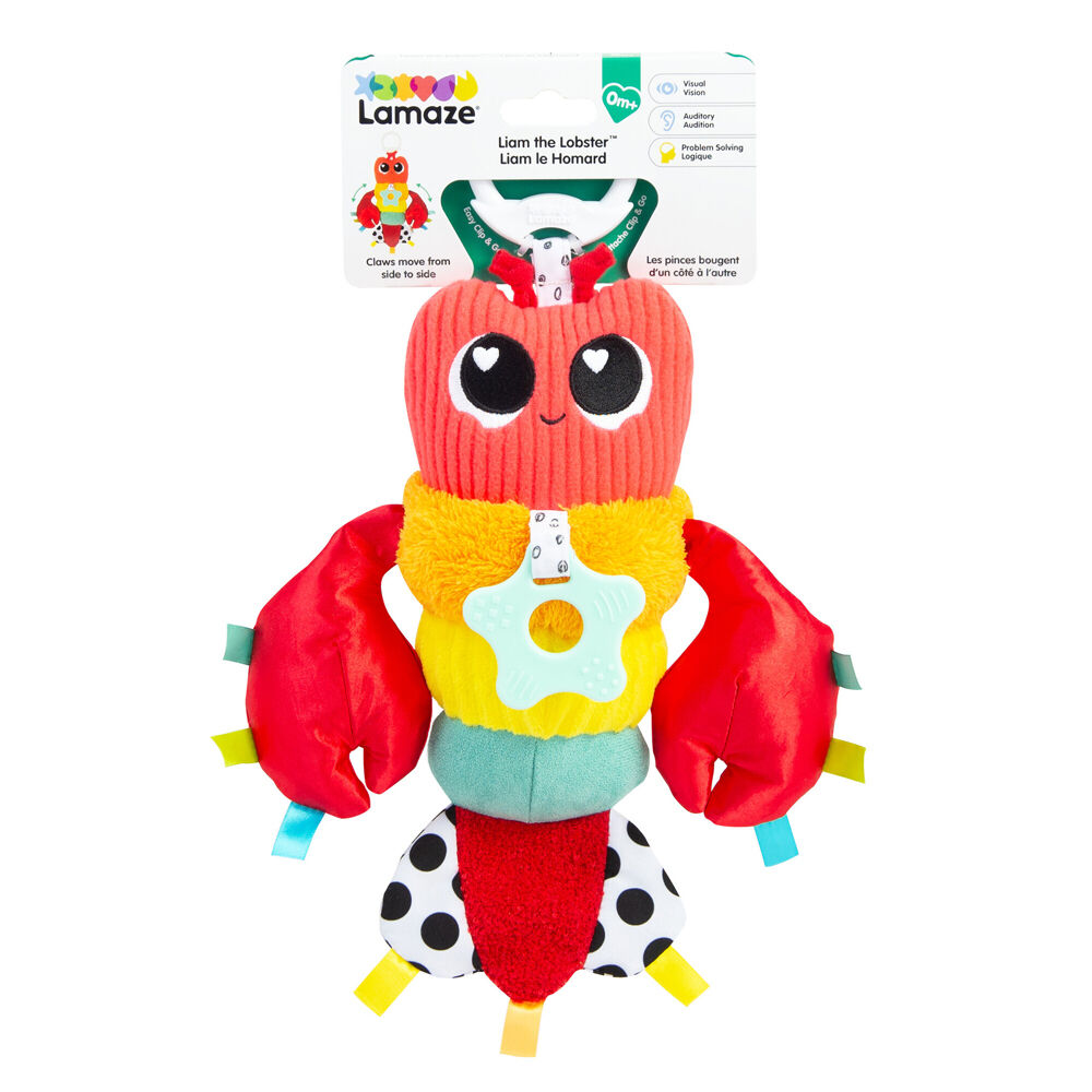 Lamaze Liam The Lobster Clip & Go Newborn/Baby Sensory Soft Plush Toy 0m+ — image 2