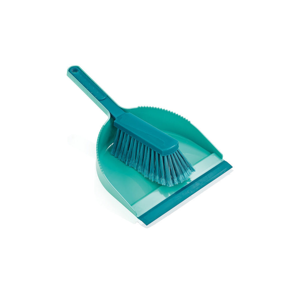 Leifheit Classic Hand Sweeping Dustpan & Broom Set Home Cleaning Green (2 Pieces)