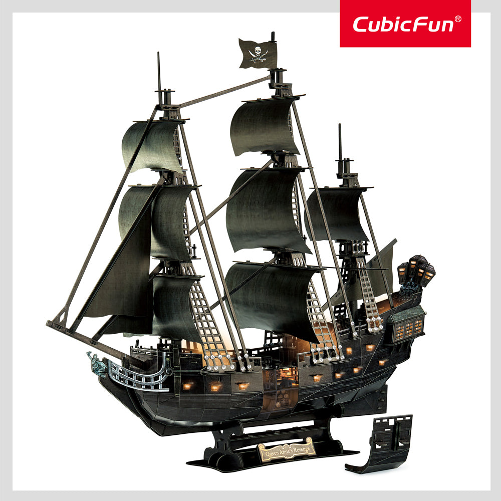 Cubic Fun CubicFun LED Queen Anne's Revenge 3D Puzzle Kids DIY Interactive Toy 10y+ (293 Pieces) — image 2