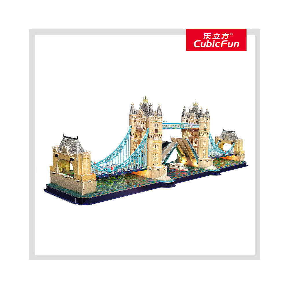 Cubic Fun CubicFun LED Tower Bridge 3D Puzzle Kids DIY Interactive Building Toy 10y+ (222 Pieces) — image 2